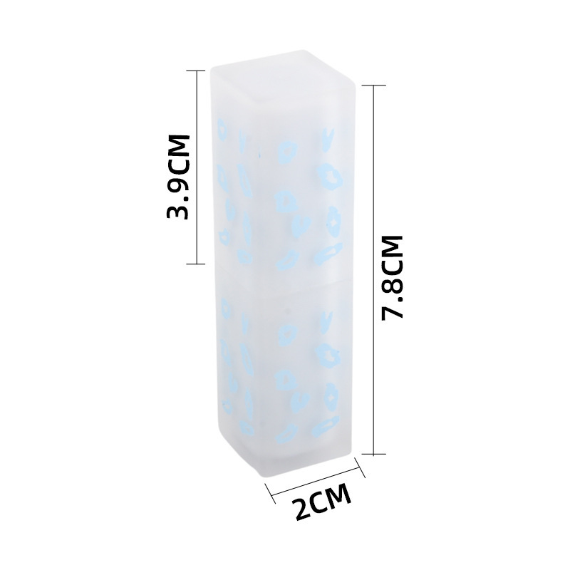 简约固体口红管包材斜口旋转塑料方形润唇膏空管化妆品包装壳