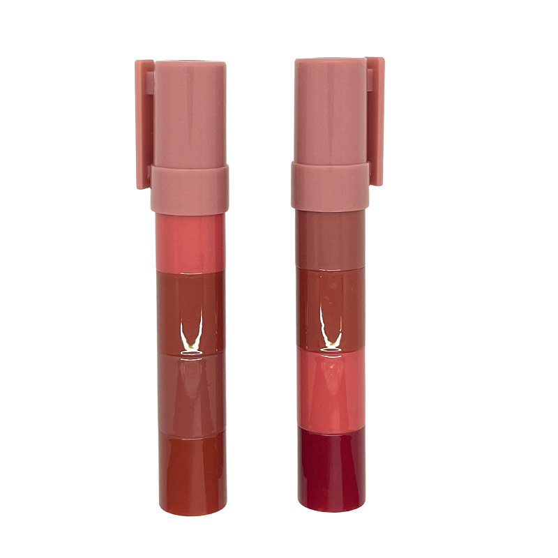 多层可替换口红管长管小样口红笔撞色迷你唇膏管口红空管